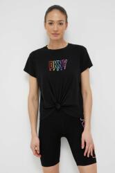 DKNY tricou femei, culoarea negru PPYX-TSD2BF_99X