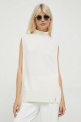 Calvin Klein vesta de lana culoarea bej, cu guler 9BYX-SWD15S_01X