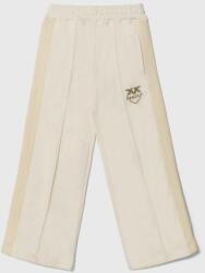 Pinko Up pantaloni de bumbac pentru copii culoarea bej, cu imprimeu 9BYX-SPG04E_01X