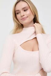 GUESS pulover femei, culoarea roz, light, cu turtleneck 9BYX-SWD0GA_03X