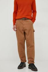 Barbour pantaloni de bumbac culoarea maro, cu fason chinos 9BYX-SPM0K2_82X