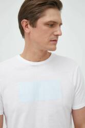 Guess tricou din bumbac culoarea alb, cu imprimeu PPYX-TSM041_00X