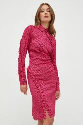 PINKO rochie culoarea roz, mini, drept 9BYX-SUD15M_43A