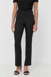 Silvian Heach pantaloni femei, culoarea negru, drept, high waist MBYX-SPD00F_99X
