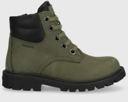 Geox pantofi din piele intoarsa pentru copii culoarea verde 9BYY-OBB046_77X