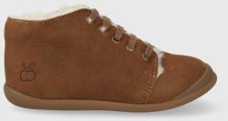 Pom D'api pantofi din piele intoarsa pentru copii FLEX-UP BOTTINE FUR culoarea maro 9BYX-OBK18I_82X