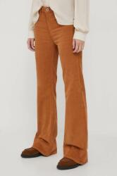 Pepe Jeans pantaloni WILLA femei, culoarea bej, evazati, high waist 9BYX-SPD0KM_80X