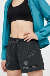 adidas by Stella McCartney pantaloni scurți de alergare Truepace culoarea negru, cu imprimeu, high waist 9BYX-SZD046_99X