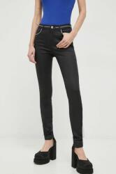 Morgan pantaloni femei, culoarea negru, mulata, high waist PPYX-SPD0ZL_99X