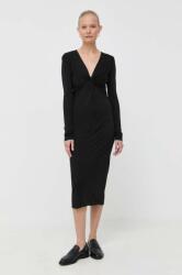 Giorgio Armani rochie culoarea negru, midi, mulata 9BYX-SUD0PE_99X