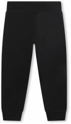 Hugo pantaloni de trening din bumbac pentru copii culoarea negru, cu imprimeu 9BYX-SPK01I_99X