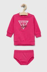 Guess rochie din bumbac pentru bebeluși culoarea roz, mini, drept 9BYX-SUG00U_43X
