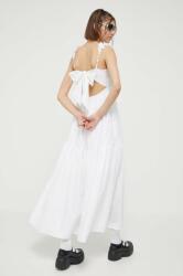 Abercrombie & Fitch rochie culoarea alb, maxi, evazati PPYX-SUD2WI_00X