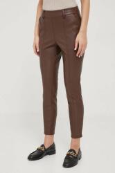 Artigli pantaloni femei, culoarea maro, mulata, high waist 9BYX-SPD132_88X
