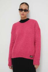 Superdry pulover din amestec de lana femei, culoarea roz, light 9BYX-SWD150_42X