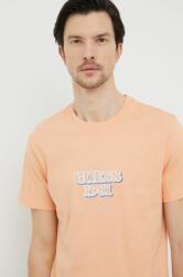 Guess tricou din bumbac culoarea portocaliu, cu imprimeu PPYX-TSM0YT_24X