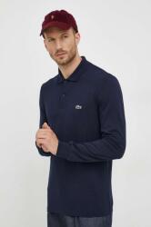 Lacoste longsleeve barbati, culoarea albastru marin, neted 9BYX-BUM05Y_59X