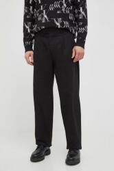 Calvin Klein pantaloni barbati, culoarea negru, drept 9BYX-SPM0LM_99X