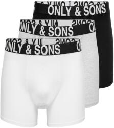 Only & Sons Boxeri 'FITZ' gri, negru, alb, Mărimea XL