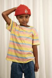 Mini Rodini tricou de bumbac pentru copii culoarea galben, modelator 9BYX-TSK002_10X