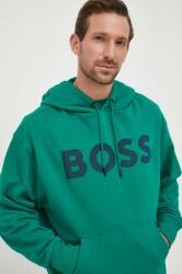 Boss Orange BOSS hanorac de bumbac ORANGE bărbați, culoarea verde, cu glugă, imprimeu 50487134 PPYX-BLM0OI_77X