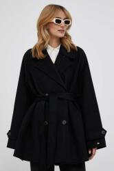 Tommy Hilfiger palton de lana culoarea negru, de tranzitie, oversize 9BYX-KPD00I_99X
