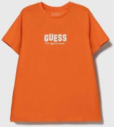 GUESS tricou copii culoarea portocaliu, cu imprimeu 9BYX-TSB03K_28X