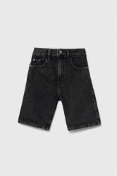 Calvin Klein Jeans pantaloni scurti din denim pentru copii culoarea negru, talie reglabila PPYH-SZB004_99X