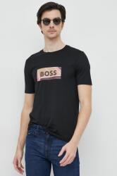 Boss tricou din bumbac culoarea negru, cu imprimeu PPYX-TSM1JB_99X