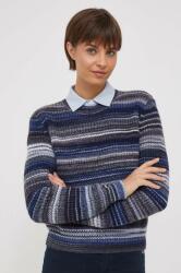 Benetton pulover de lana femei, culoarea albastru marin 9BYX-SWD0T9_59X