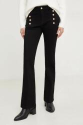 Answear Lab pantaloni femei, culoarea negru, evazati, high waist BMYX-SJD04W_99X