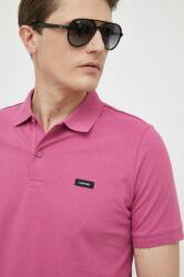 Calvin Klein tricou polo barbati, culoarea violet, neted PPYX-POM01C_30X
