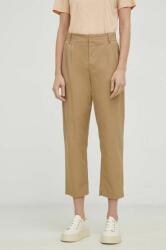 Drykorn pantaloni Dispatch femei, culoarea maro, drept, high waist PPYX-SPD0FC_88X