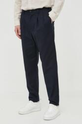 PS Paul Smith pantaloni barbati, culoarea albastru marin, drept PPYX-SPM0J6_59X