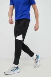 adidas pantaloni de trening culoarea negru, cu imprimeu PPYX-SPM042_99X
