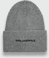 Karl Lagerfeld caciula din amestec de casmir culoarea gri, din tesatura neteda 9BYX-CAD0GF_90X