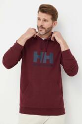 Helly Hansen hanorac de bumbac HH LOGO HOODIE bărbați, culoarea bleumarin, cu glugă, cu imprimeu 33977 PPYK-BLM0HU_93X