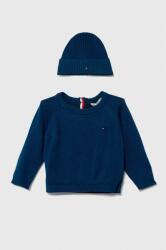 Tommy Hilfiger pulover din bumbac pentru bebeluși culoarea albastru marin, light 9BYX-SWK01O_59X