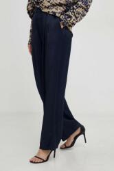 Answear Lab pantaloni femei, culoarea albastru marin, lat, high waist BMYX-SPD036_59X