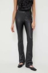Twinset pantaloni femei, culoarea negru, mulata, high waist 9BYX-SPD0H9_99X