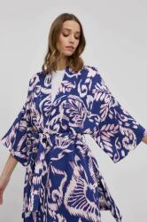 Beatrice B kimono culoarea albastru marin, oversize, modelator MPYY-BDD004_59X