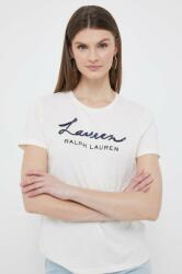 Lauren Ralph Lauren tricou femei, culoarea bej PPYX-TSD24U_01X