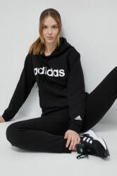 Adidas hanorac de bumbac femei, culoarea negru, cu glugă, modelator PPYX-BLD0CI_99X