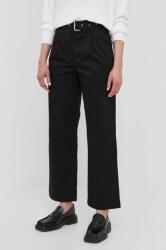 MICHAEL Michael Kors pantaloni femei, culoarea negru, lat, high waist PPYY-SPD171_99X