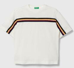Benetton tricou de bumbac pentru copii culoarea alb, cu imprimeu 9BYX-TSK07D_00X