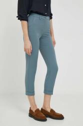 United Colors of Benetton pantaloni femei, culoarea gri, fason tigareta, high waist 9BYX-SPD0MF_90X