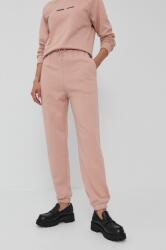 Samsoe Samsoe Pantaloni femei, culoarea roz, jogger, high waist PPY8-SPD021_39X