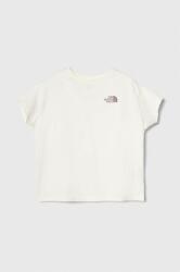 The North Face tricou de bumbac pentru copii G VERTICAL LINE S/S TEE culoarea alb 9BYX-TSG03C_00X