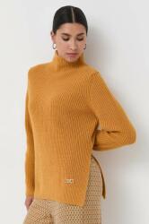 Michael Kors pulover de lana femei, culoarea portocaliu, călduros, cu turtleneck 9BYX-SWD09C_22X