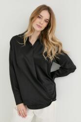 Victoria Beckham bluza de matase femei, culoarea negru, neted PPYY-BDD0IH_99X